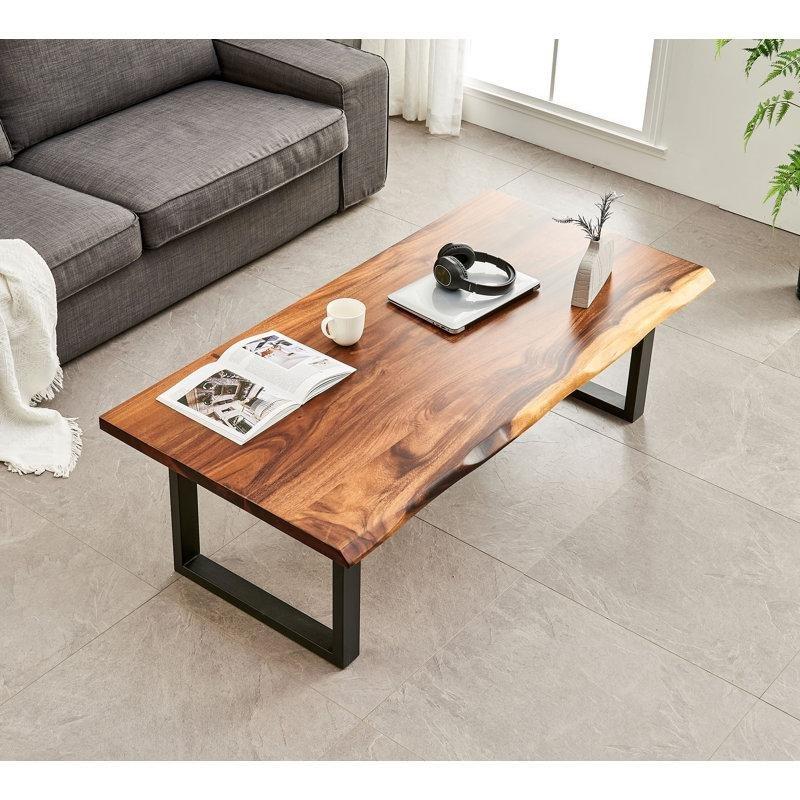 Ceviz Masif Ahşap Live Edge Büyük Orta Sehpa 46x24 cm - 104068