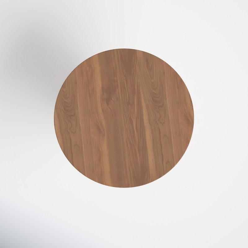 Ceviz Rengi Ahşap Mantar Zigon Sehpa 60x60x56 cm - 108409