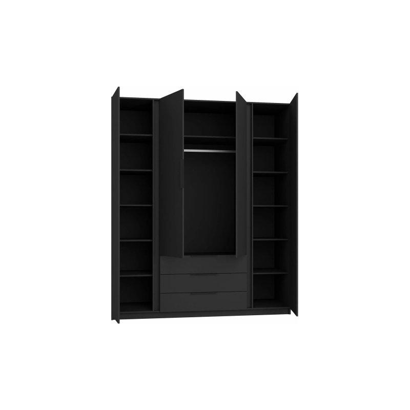 Ceviz Rengi Aynalı 4 Kapılı Gardrop 200x239 cm - 90412
