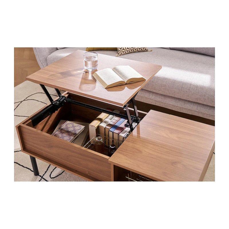 Ceviz Rengi Endüstriyel Ahşap Açılır Orta Sehpa 100 cm - 101934