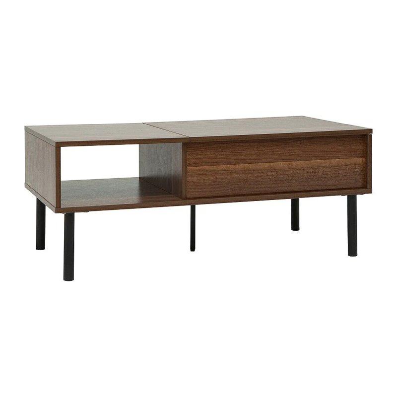 Ceviz Rengi Endüstriyel Ahşap Açılır Orta Sehpa 100 cm - 101934