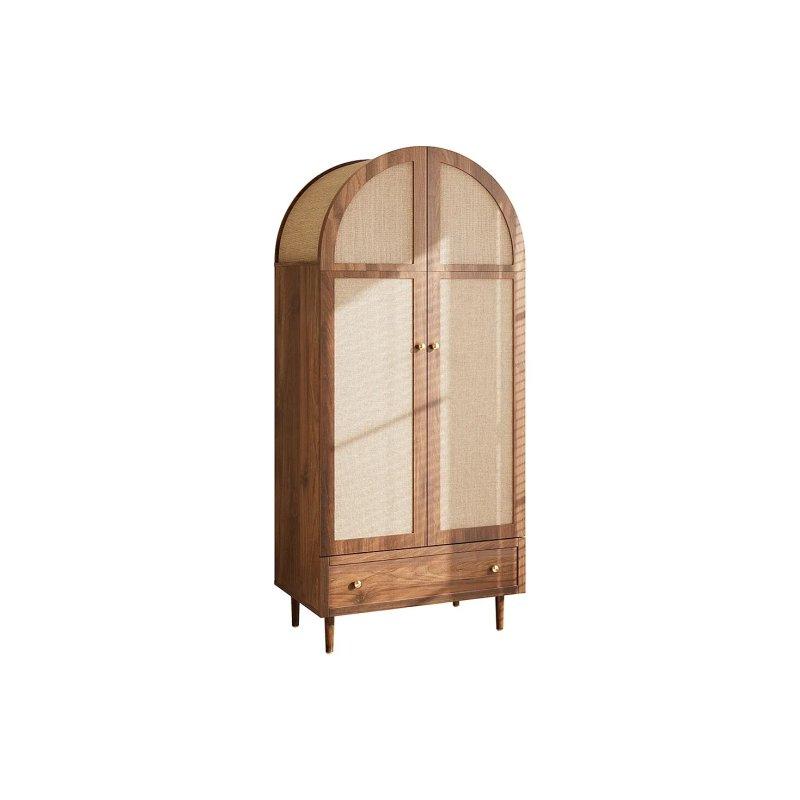 Ceviz Rengi Kumaş Kapılı Gardrop 79x50x175 cm - 90118