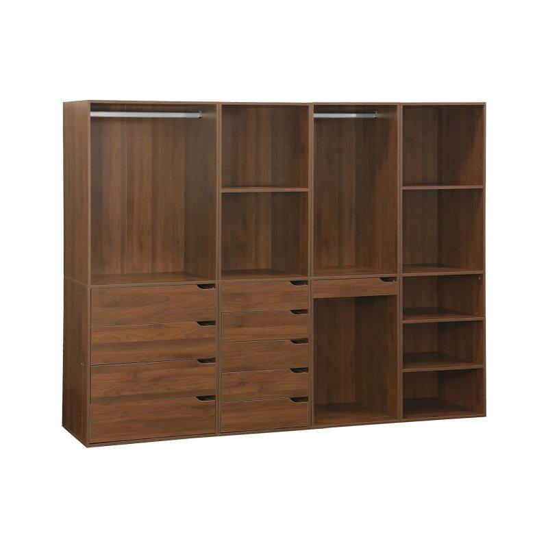 Ceviz Rengi Modüler Gardrop Sistemi 260x180 cm - 90301