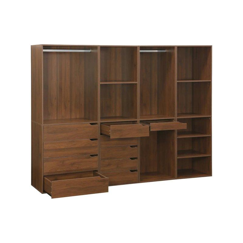 Ceviz Rengi Modüler Gardrop Sistemi 260x180 cm - 90301