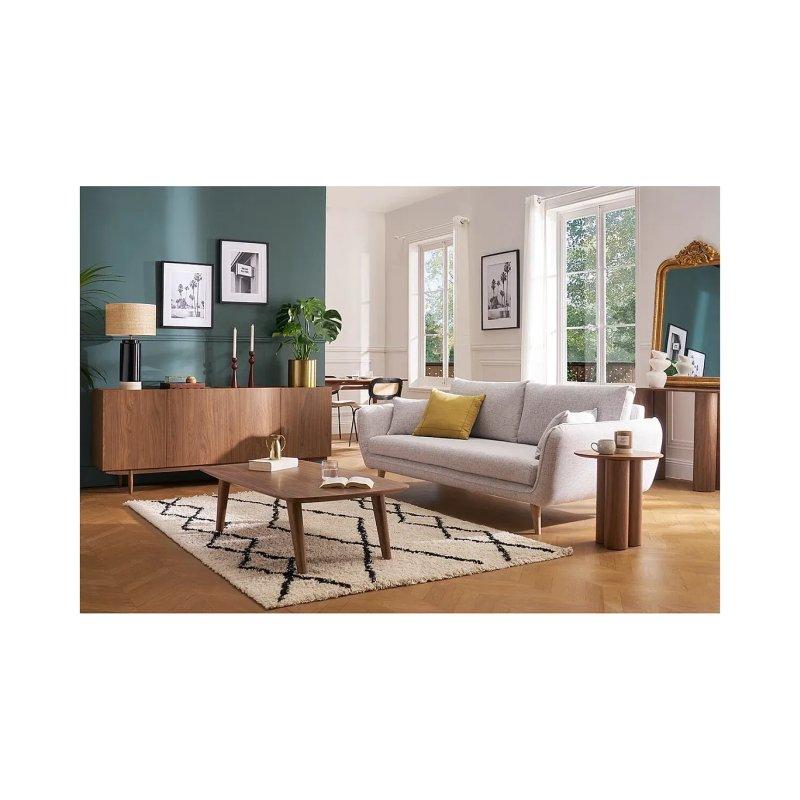 Ceviz Renginde Endüstriyel Ahşap Dikdörtgen Orta Sehpa 120x68x37 cm - 102168