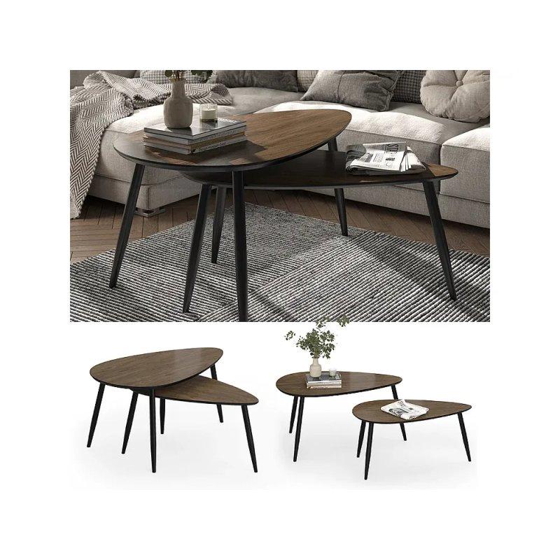 Ceviz Siyah Zigon Sehpa 98x60x48 cm - 106459