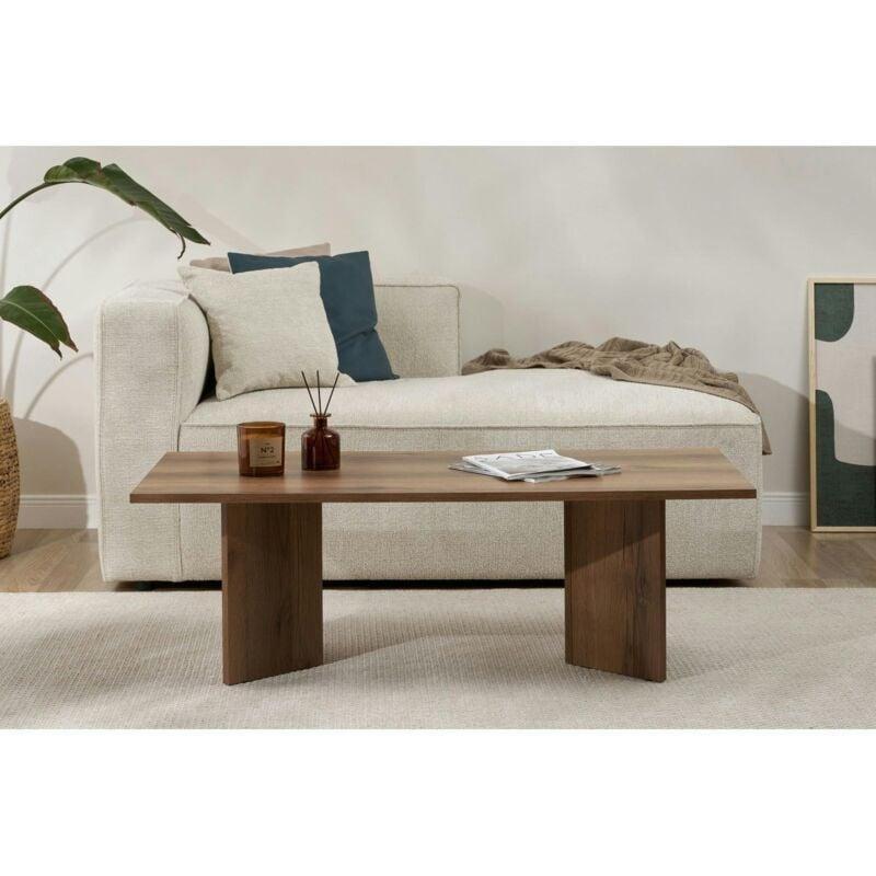 Ceviz Tonlu MDF Orta Sehpa V Ayaklı 119x60x40 cm - 102706