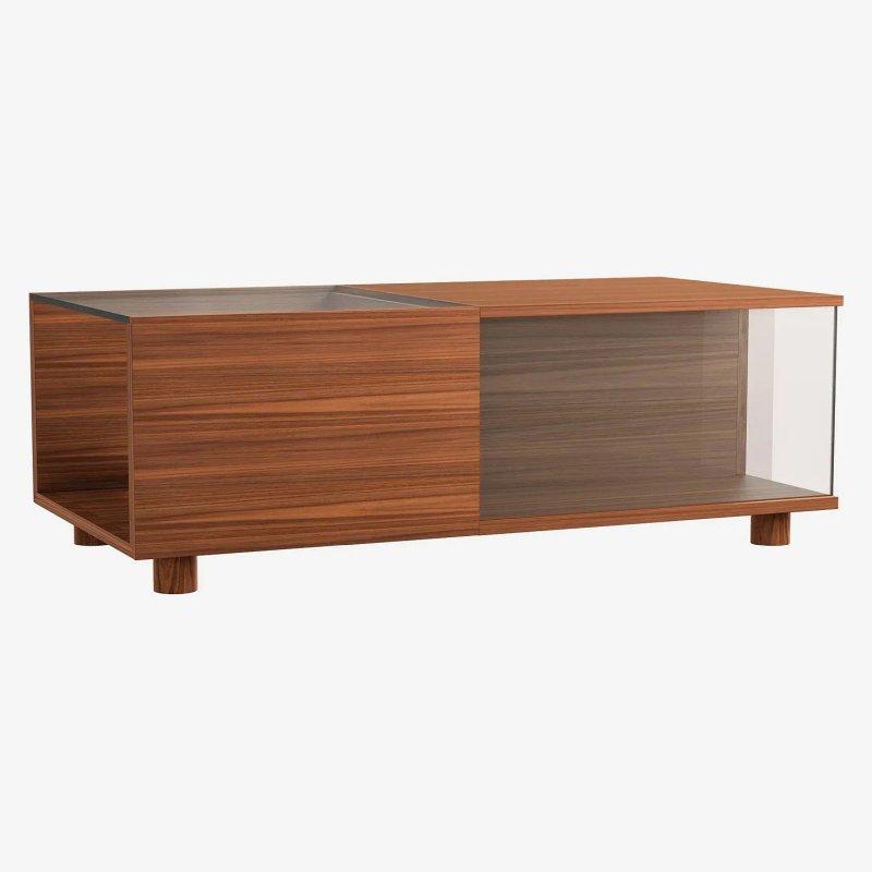 Ceviz ve Cam Orta Sehpa 110x55 cm - 103741