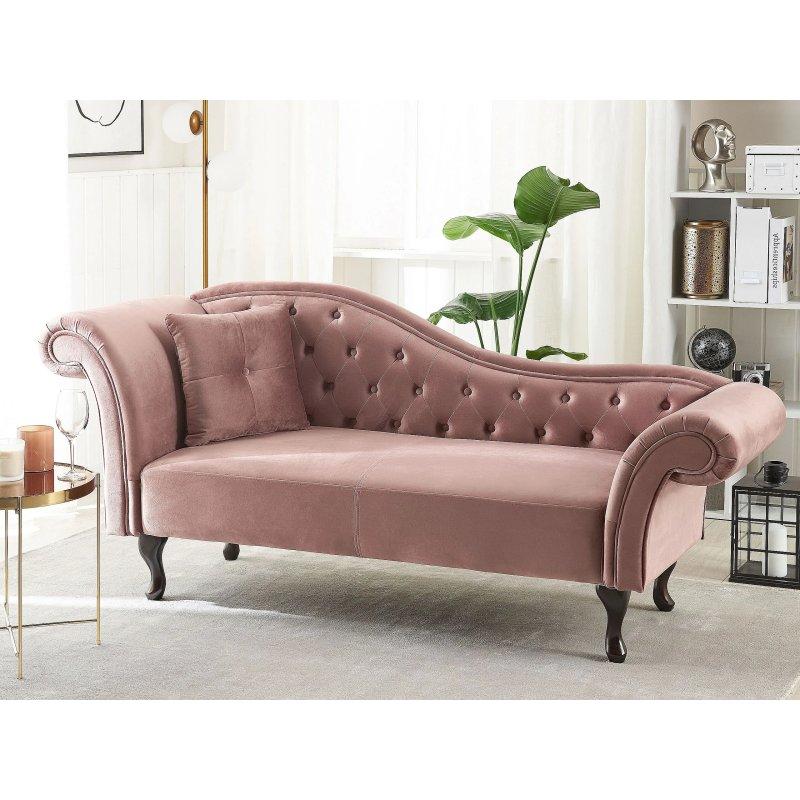 Chester Stil Kadife Dinlenme Koltuğu-188x59x87 cm - 109781