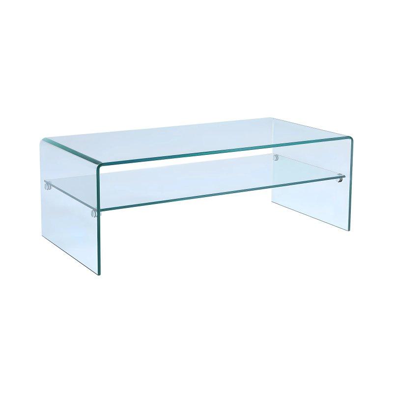 Çift Tablalı Cam Orta Sehpa 120x60x43 cm - 102669