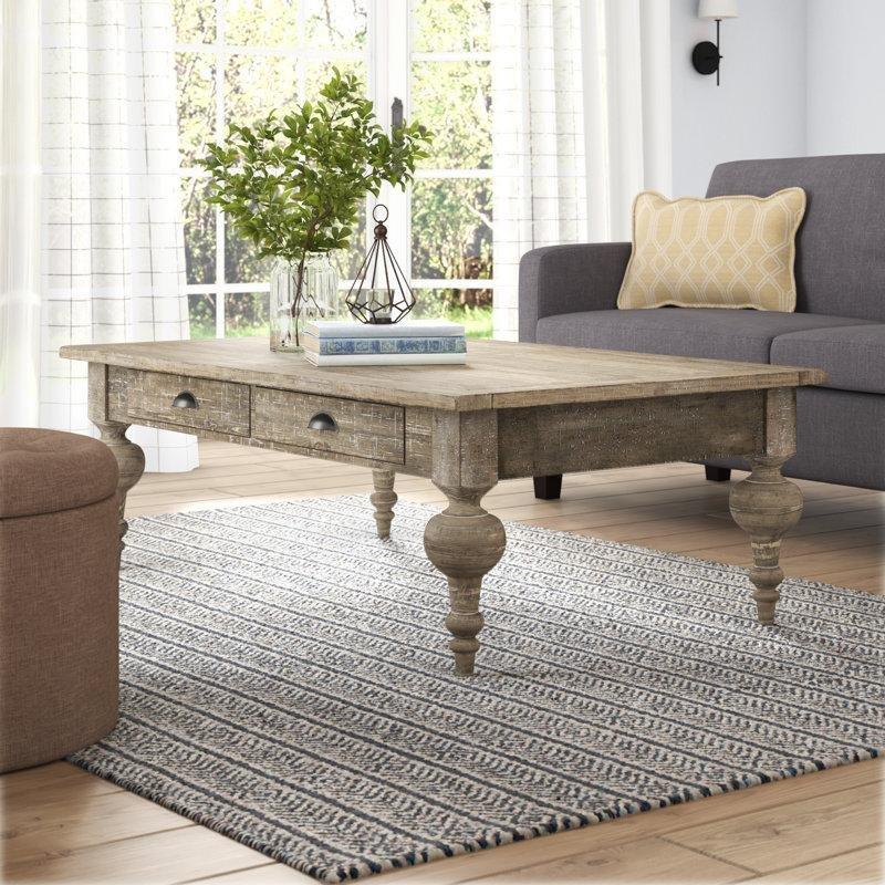 Clintwood Masif ve Endüstriyel Ahşap Dikdörtgen Orta Sehpa 132x81x46 cm - 104077