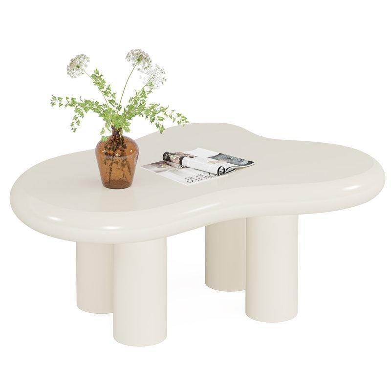 Cloud Endüstriyel Ahşap Orta Sehpa Krem Beyaz 118 cm - 104200
