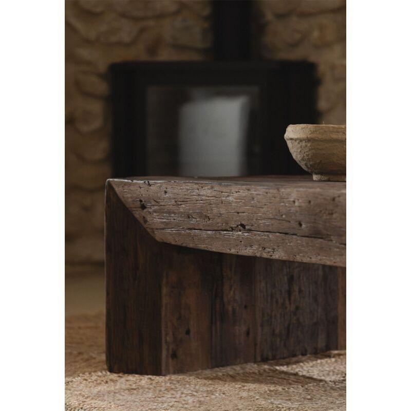 Çok Renkli Geri Dönüştürülmüş Ahşap Dikdörtgen Bohem Yan Sehpa-40x120x60 cm - 111020