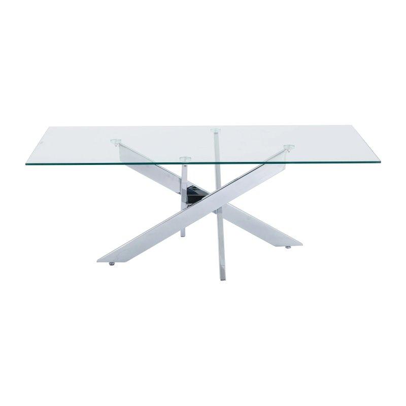 Cosima Cam ve Chrome Metal Orta Sehpa 120x60 cm - 102093