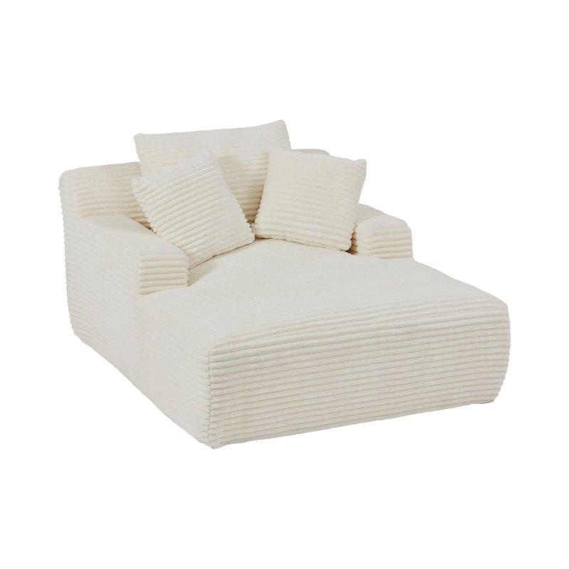 Derin Oturumlu Fitilli Kadife Dinlenme Koltuğu-120x72x168 cm - 110141