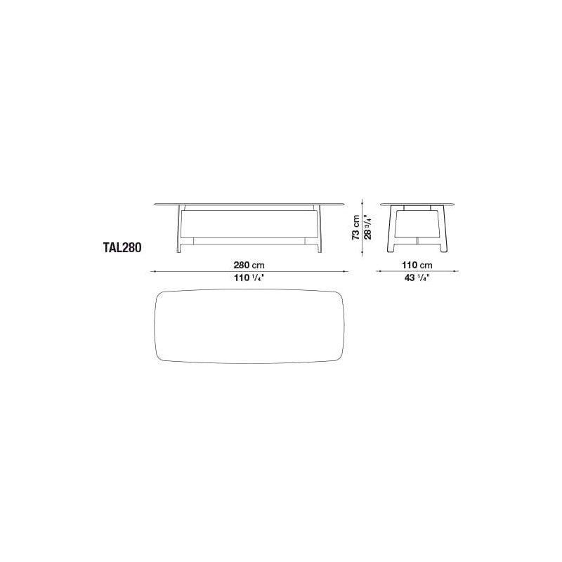 Dikdörtgen Beyaz Carrara Mermer Masa 280x110 cm - 91930