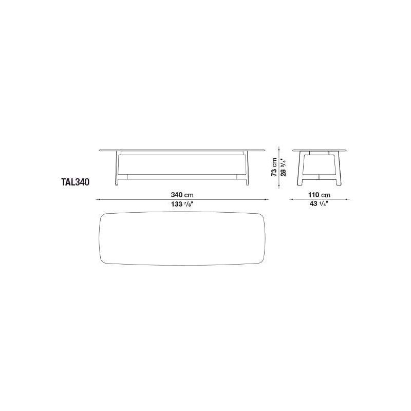 Dikdörtgen Beyaz Carrara Mermer Masa 280x110 cm - 91930