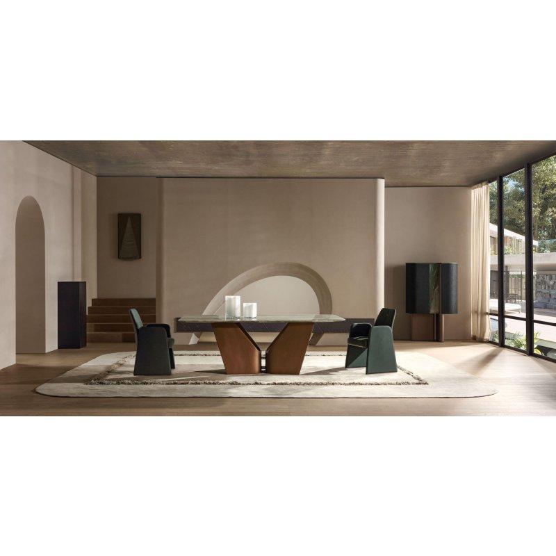 Dikdörtgen Beyaz Mermer Masa Metal Ayaklı 200x100 cm - 91972