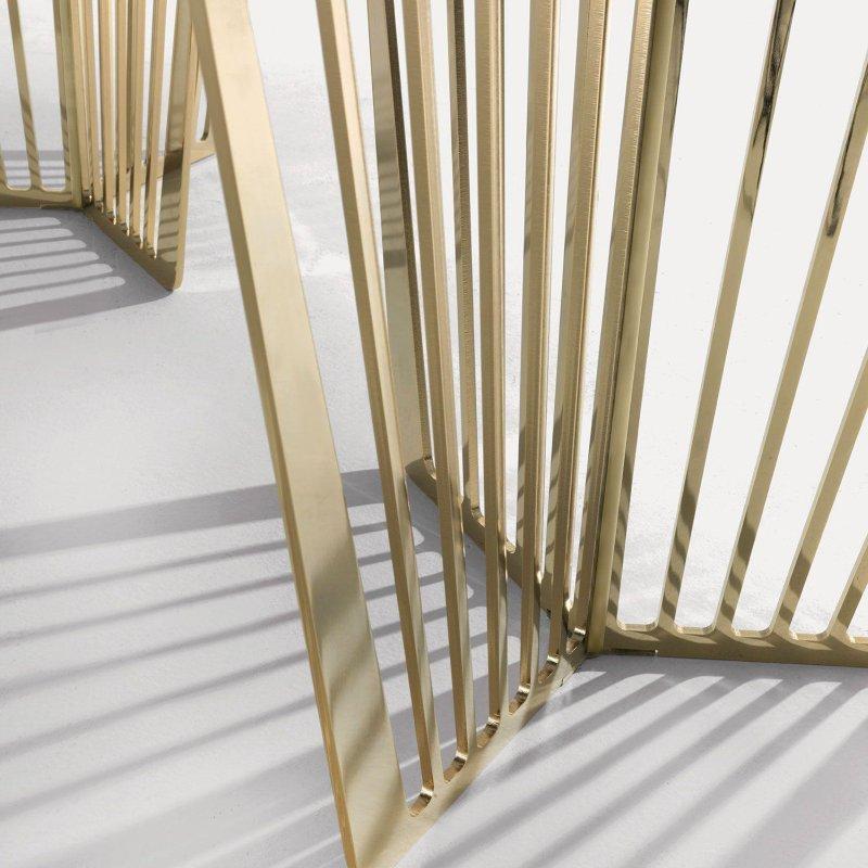 Dikdörtgen Gold Ayaklı Mermer Masa 240x110 cm - 91591
