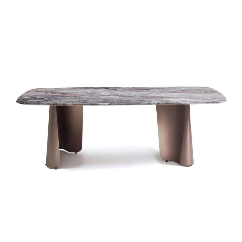 Dikdörtgen Gri Mermer Masa 240x120 cm - 91849