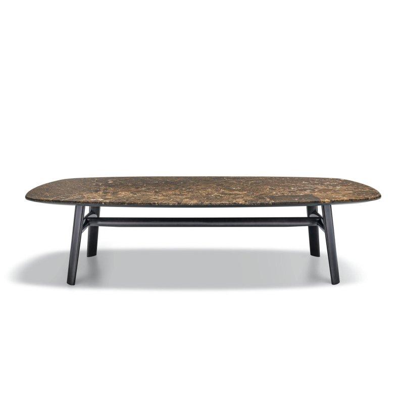 Dikdörtgen Mermer Masa 250x120 cm Siyah Metal Ayaklı - 91837