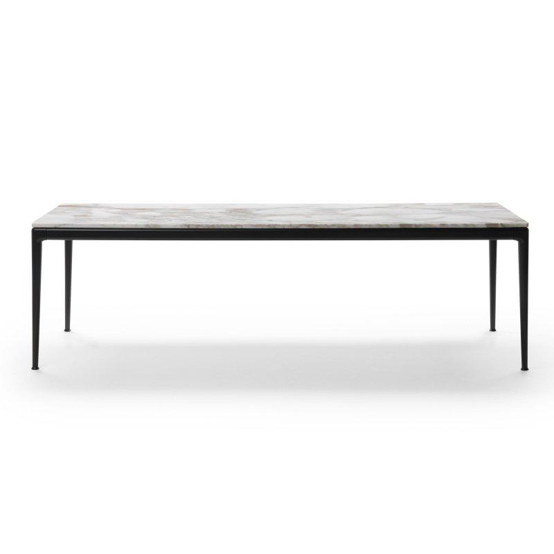 Dikdörtgen Mermer Masa, Döküm Alüminyum Ayaklı, 240 cm - 92014