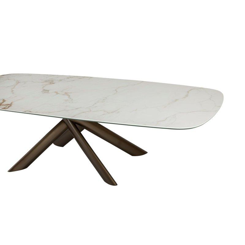 Dikdörtgen Porselen Masa Çapraz Metal Ayaklı 200x100x75 cm - 89974