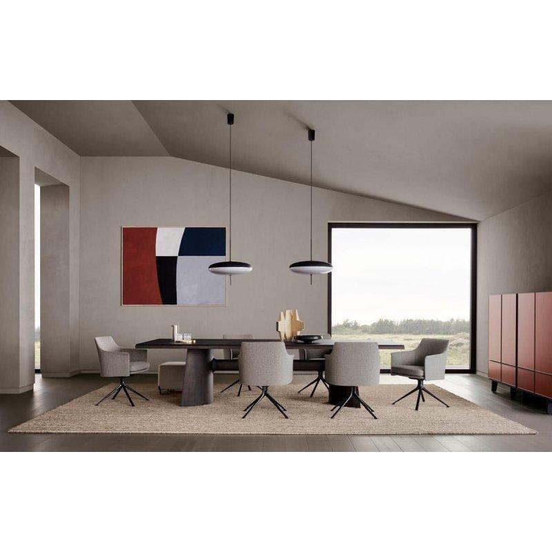 Dikdörtgen Siyah Mermer Masa Metal Ayaklı 280x100 cm - 91909
