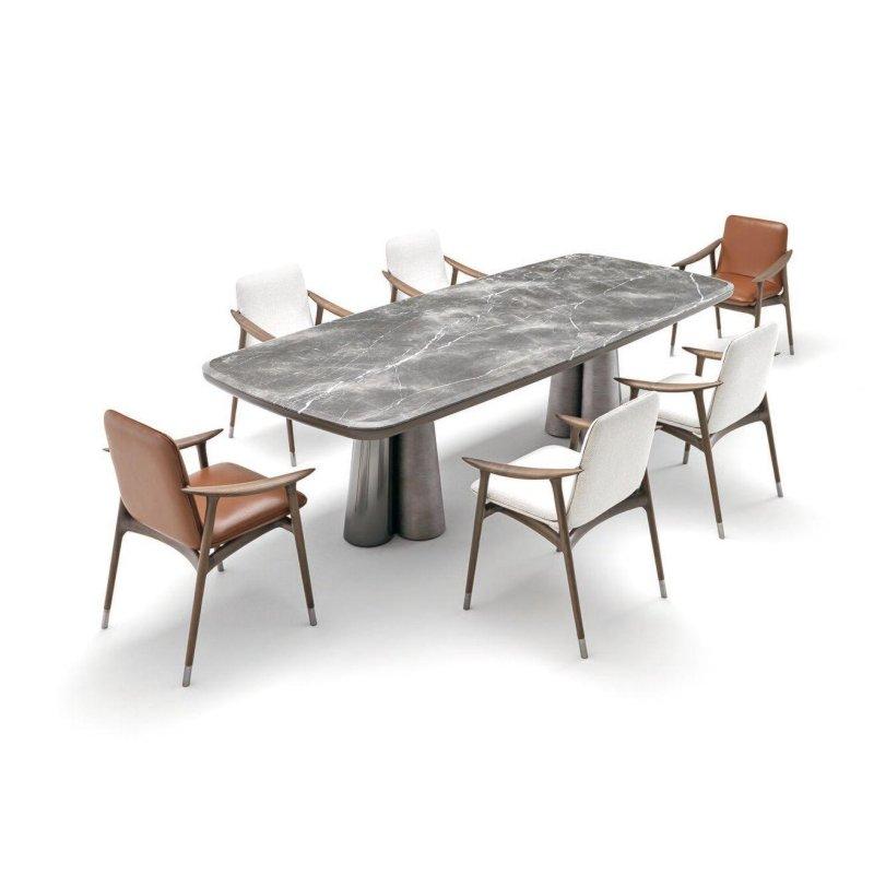 Dikdörtgen Stardust Mermer Masa 280x120 cm Siyah Nikel Ayaklı - 91702 Dikdörtgen Stardust Mermer Masa 280x120 cm Siyah Nikel Ayaklı - 91702