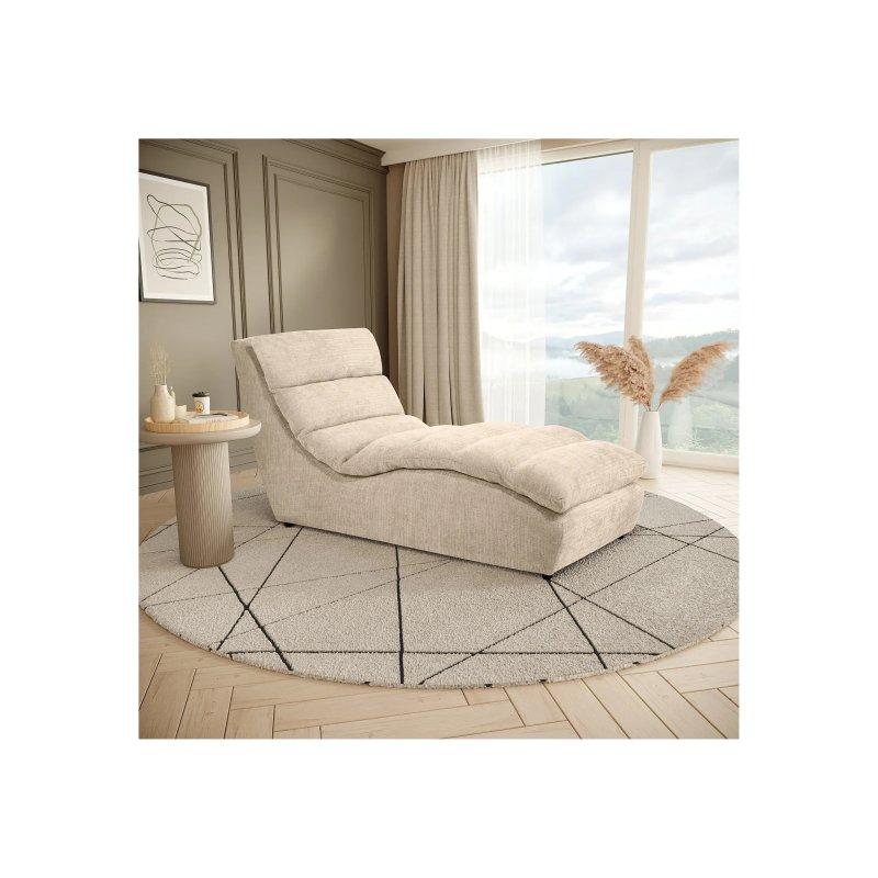 Dinlenme Koltuğu Bej Fitilli Kadife Kumaş-79x85x171 cm - 109883