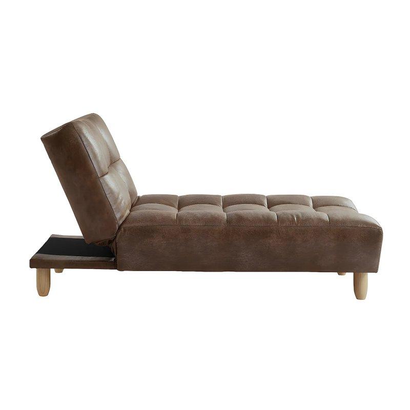 Dinlenme Koltuğu Clic-Clac Mikro Elyaf Eskitme Kumaş Kahverengi-84x87x165 cm - 110072