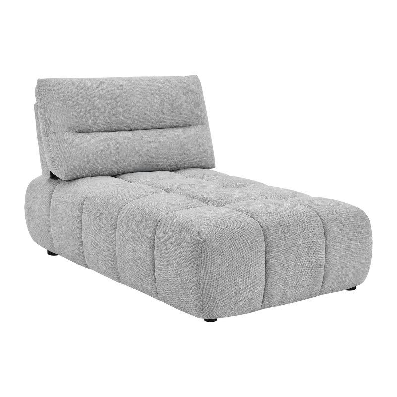 Dinlenme Koltuğu Dokulu Kumaş Açılır-Kapanır Sırt Mekanizmalı Açık Gri-95x93x196 cm - 109967