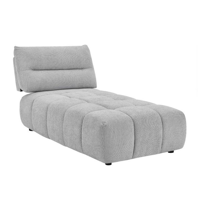 Dinlenme Koltuğu Dokulu Kumaş Açılır-Kapanır Sırt Mekanizmalı Açık Gri-95x93x196 cm - 109967
