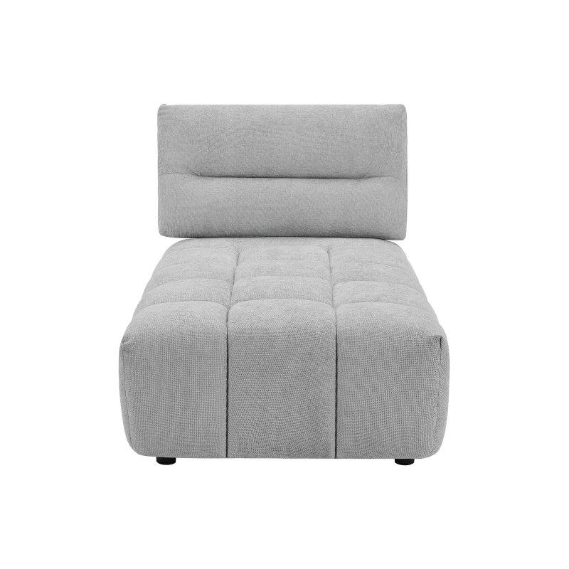 Dinlenme Koltuğu Dokulu Kumaş Açılır-Kapanır Sırt Mekanizmalı Açık Gri-95x93x196 cm - 109967