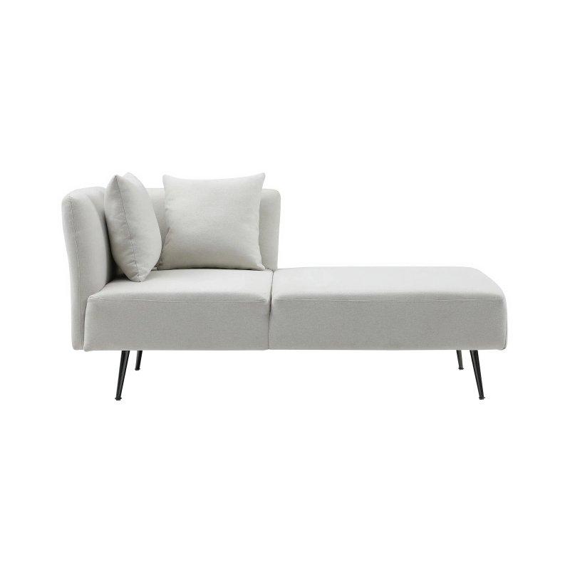 Dinlenme Koltuğu Krem Kumaşlı Metal Ayaklı-162x77x82 cm - 110012
