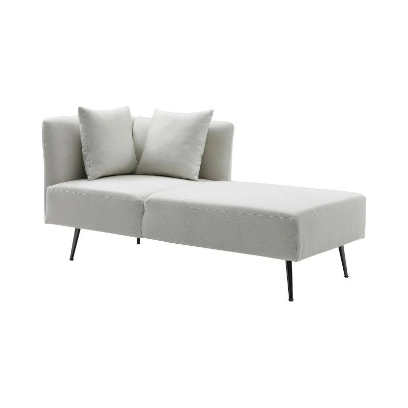 Dinlenme Koltuğu Krem Kumaşlı Metal Ayaklı-162x77x82 cm - 110012