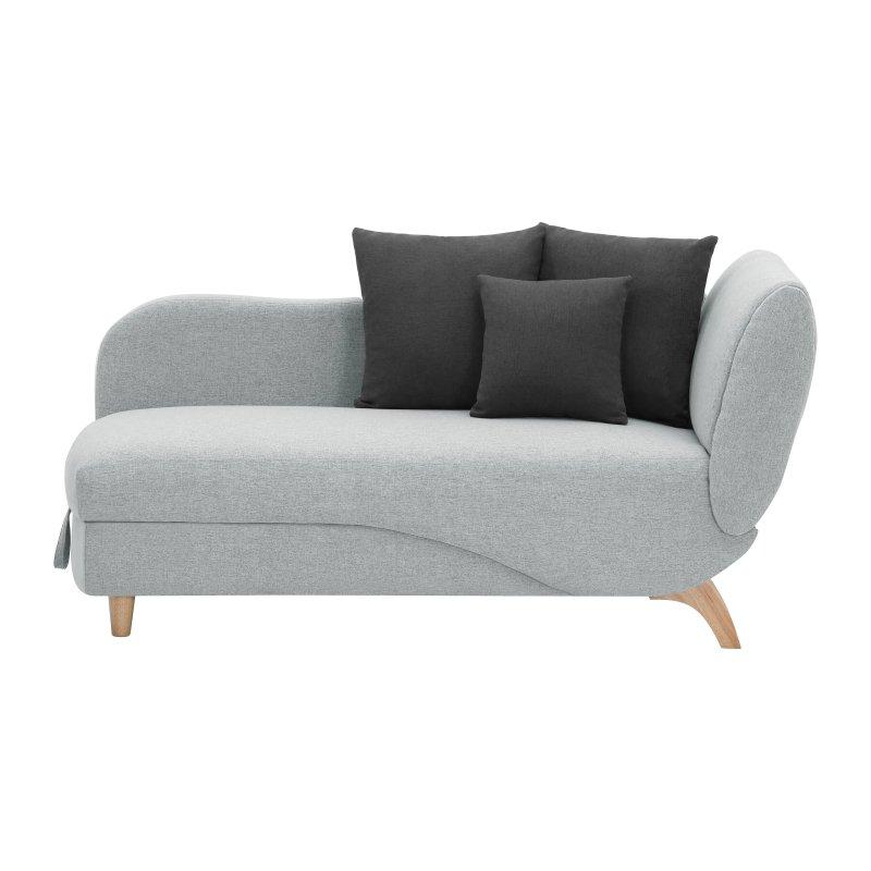 Dinlenme Koltuğu Kumaş Açılır Sandıklı Açık Gri-160x81x80 cm - 110102