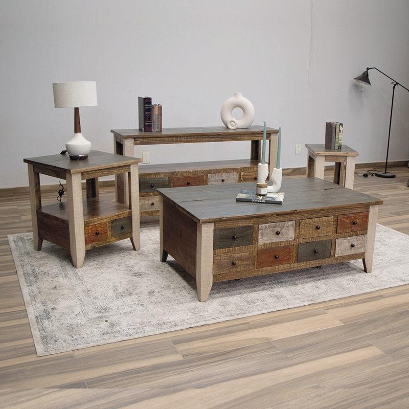 Dodge Lupita Eskitme Orta Sehpa Masif Ahşap 127x80 cm - 104119