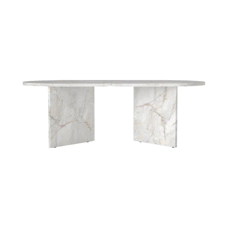 Doğal Açık Renkli Oval Orta Sehpa 120x60 cm - 102429