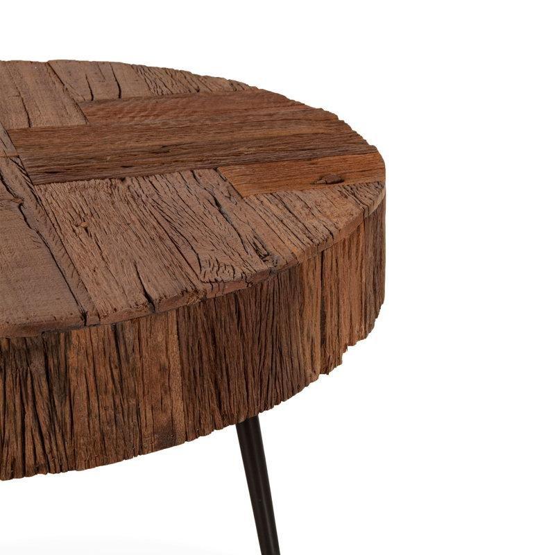 Doğal Renk Kütük Orta Sehpa 97x97x46 cm - 105301