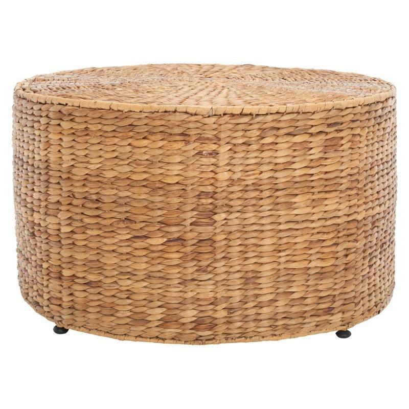 Doğal Su Sümbülü Yuvarlak Bohem Orta Sehpa 74x74 cm - 105235