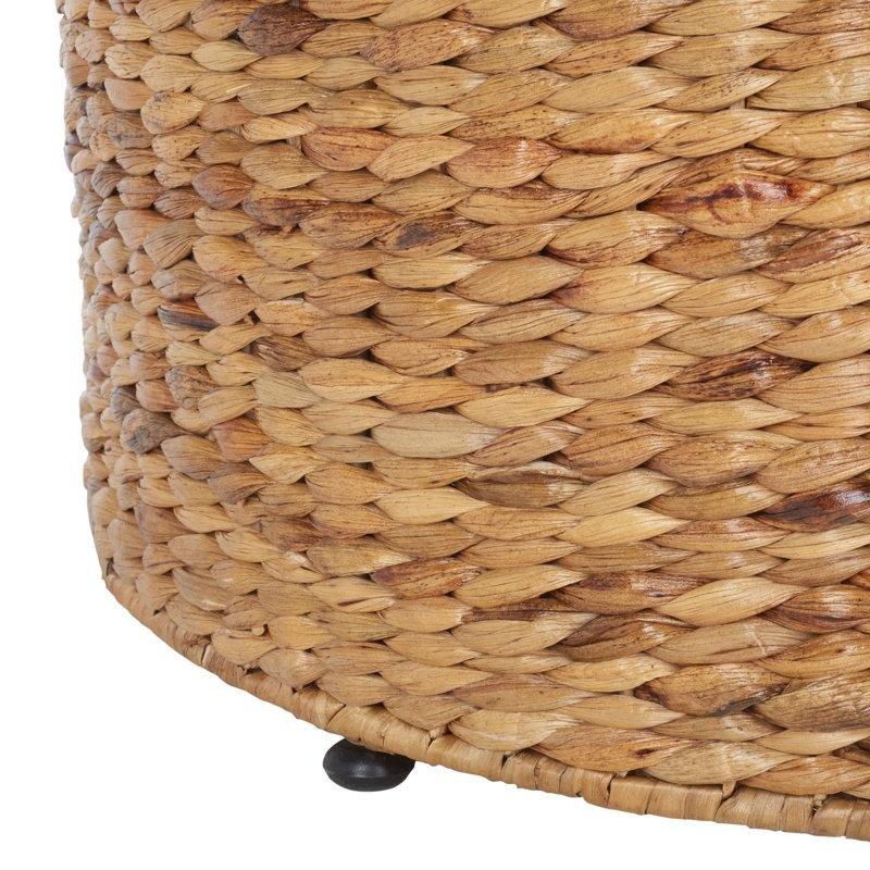 Doğal Su Sümbülü Yuvarlak Bohem Orta Sehpa 74x74 cm - 105235
