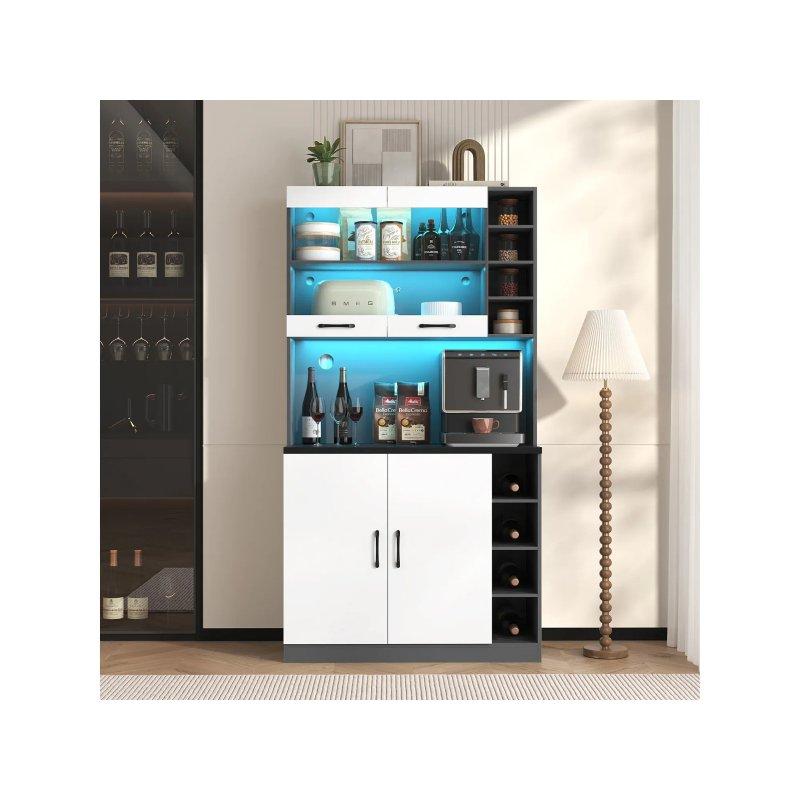 Doğal Tonlarda MDF Çok Amaçlı Dolap 100x47x187 cm - 92287