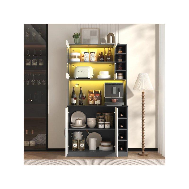 Doğal Tonlarda MDF Çok Amaçlı Dolap 100x47x187 cm - 92287