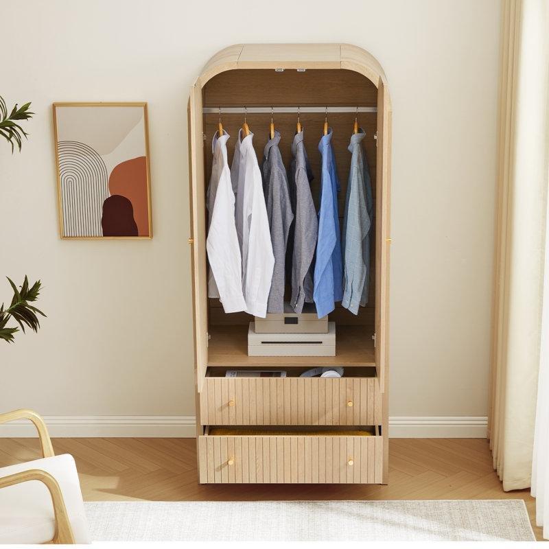 Endüstriyel Ahşap 2 Kapılı Gardrop 178 cm - 91006
