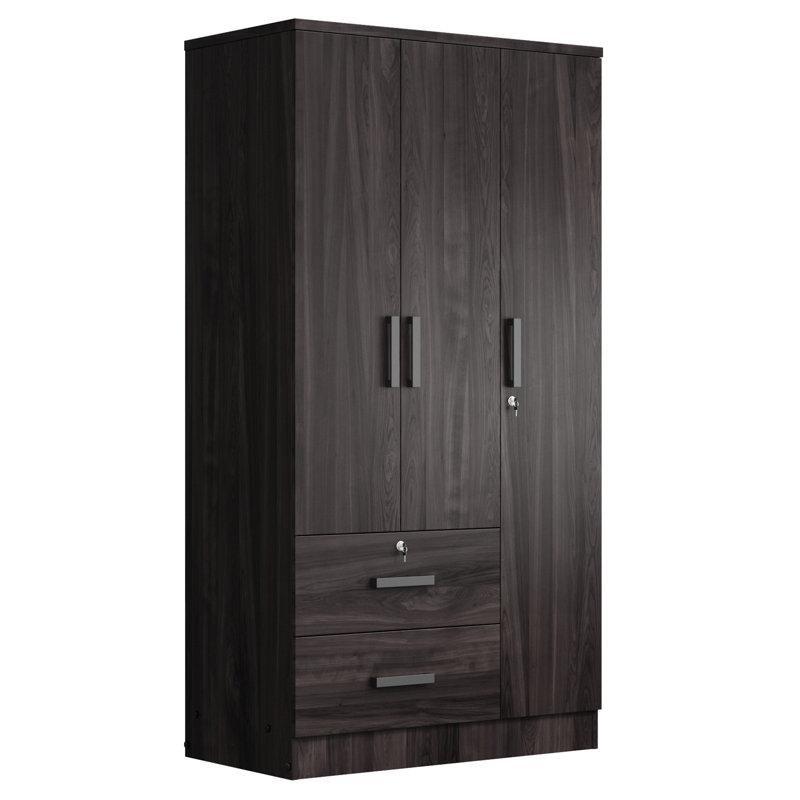 Endüstriyel ahşap 3 kapılı gardrop 91 cm yükseklik 91 cm genişlik - 90967