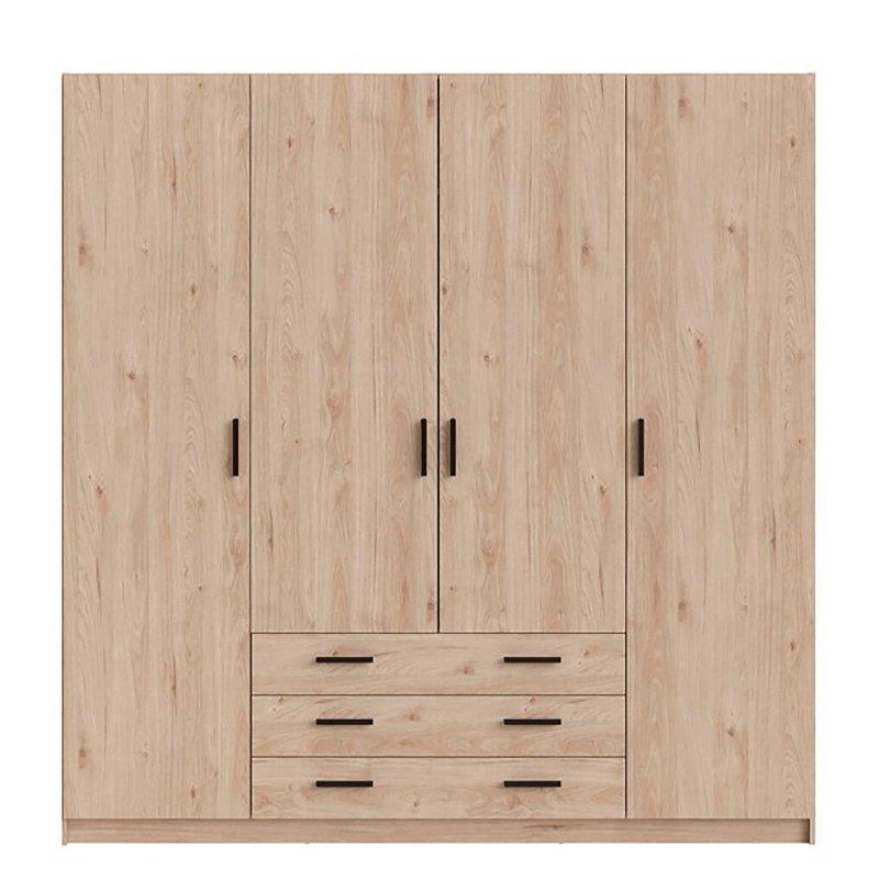 Endüstriyel Ahşap 4 Kapılı Gardrop 196x200x50 cm - 90937