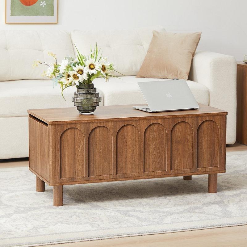 Endüstriyel Ahşap Açılır Akıllı Sehpa 100x45x45 cm - 101412