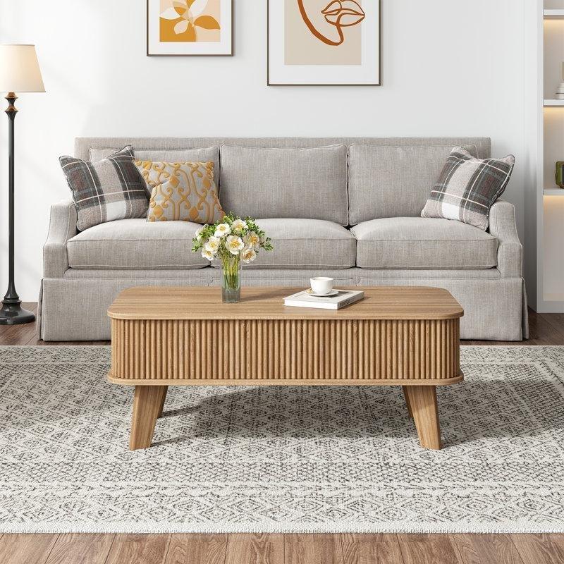 Endüstriyel Ahşap Açılır Akıllı Sehpa 100x48x40 cm - 101274