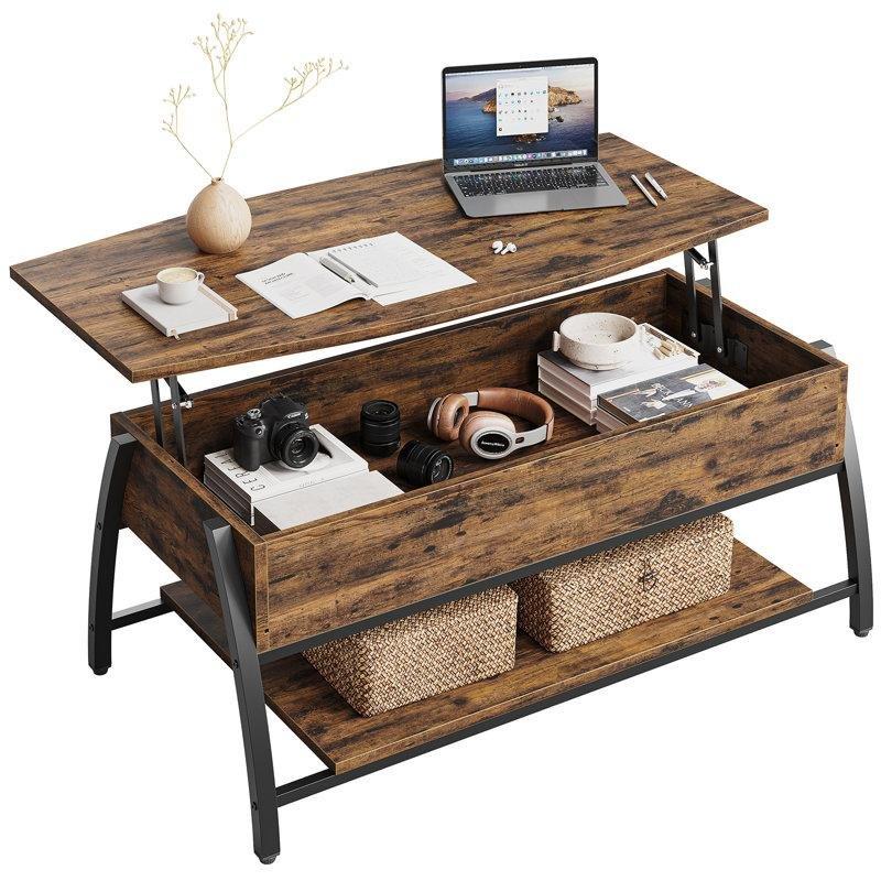 Endüstriyel ahşap açılır akıllı sehpa 105x42x50 cm - 101337